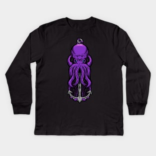 octopus anchor Kids Long Sleeve T-Shirt